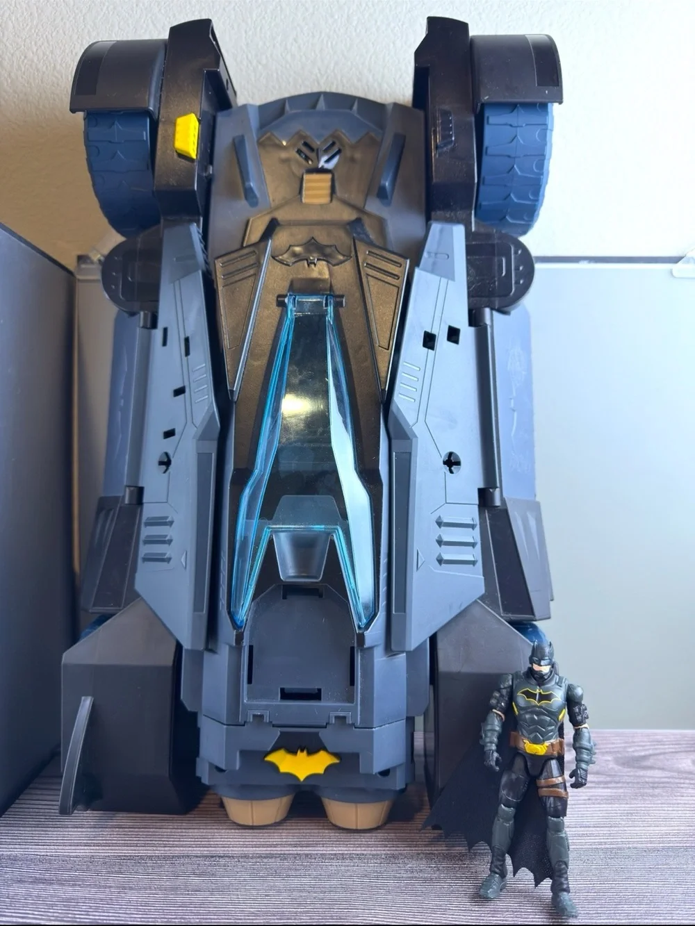Batman Transforming Batmobile Batcave Playset w/ Batman Figure Lights & Sounds